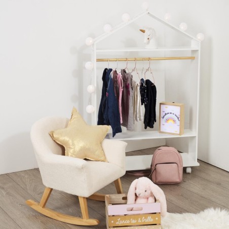 Penderie Pour Enfant À Roulettes Blanc Atmosphera For Kids