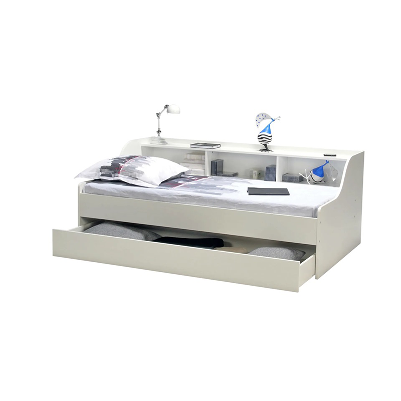 Lit enfant Palma 90x190 rangements Blanc Weber industries