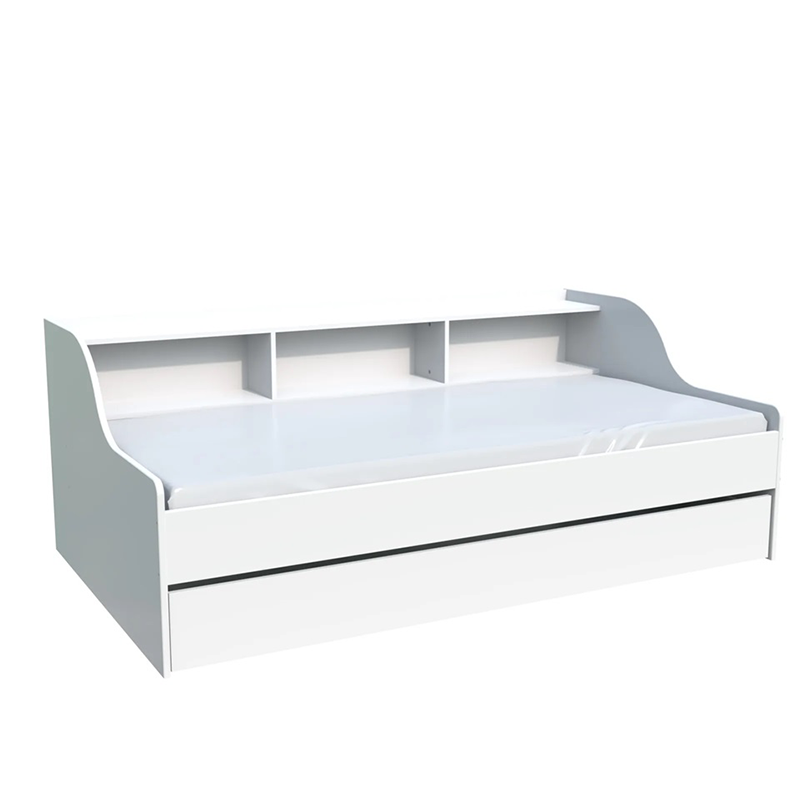 Lit enfant Palma 90x190 rangements Blanc Weber industries