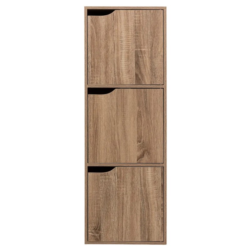 Etagère 3 cases avec portes Naturel Five