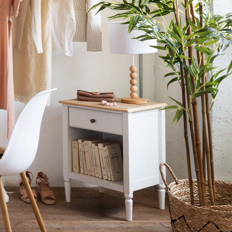 Chevet 1 tiroir Solen Blanc Atmosphera