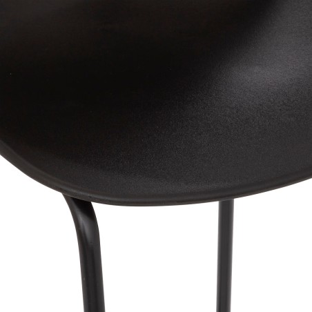 Tabouret de bar hauteur îlot Otac PP Noir Atmosphera