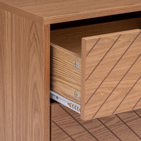 Table De Chevet 2 tiroirs Naomi Beige Atmosphera