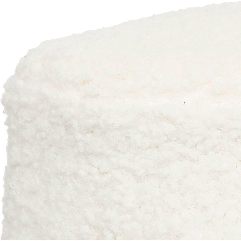 Tabouret D'appoint Inuit bouclette Blanc Atmosphera