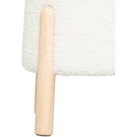 Tabouret D'appoint Inuit bouclette Blanc Atmosphera 2