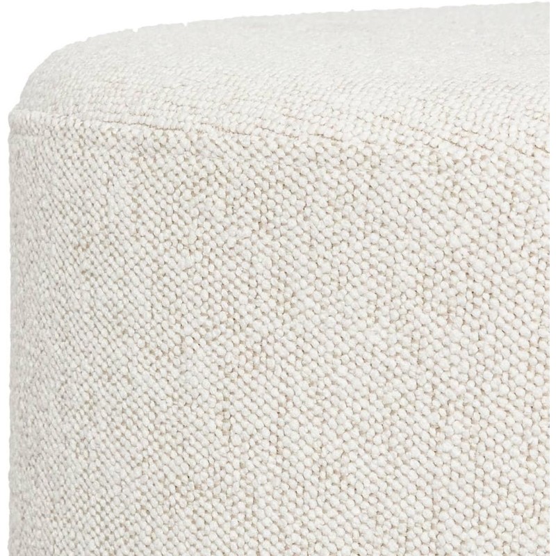 Pouf Galet Estria GM Bouclette Ivoire Atmosphera