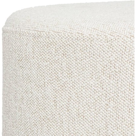 Pouf Galet Estria GM Bouclette Ivoire Atmosphera