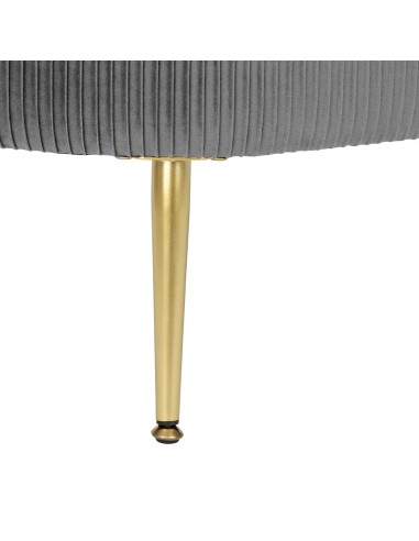 Banc Coffre Solaro En Velours Gris Atmosphera