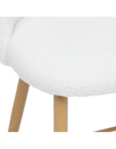 Chaise Îlot Slano Pieds Imitation Chêne Blanche Atmosphera