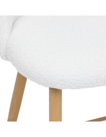 Chaise Îlot Slano Pieds Imitation Chêne Blanche Atmosphera