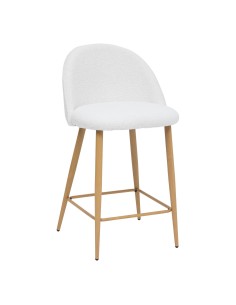 Chaise Îlot Slano Pieds Imitation Chêne Blanche Atmosphera