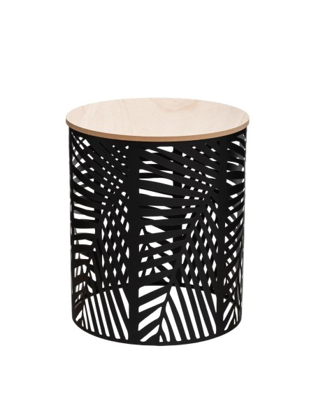 Lot De 2 Tables Café Feuilles Noires Atmosphera