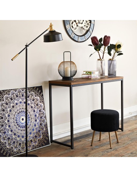 Lampadaire Arc Flower Noire Atmosphera