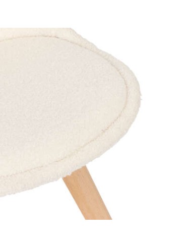 Chaise Baya Bouclette Blanche Atmosphera