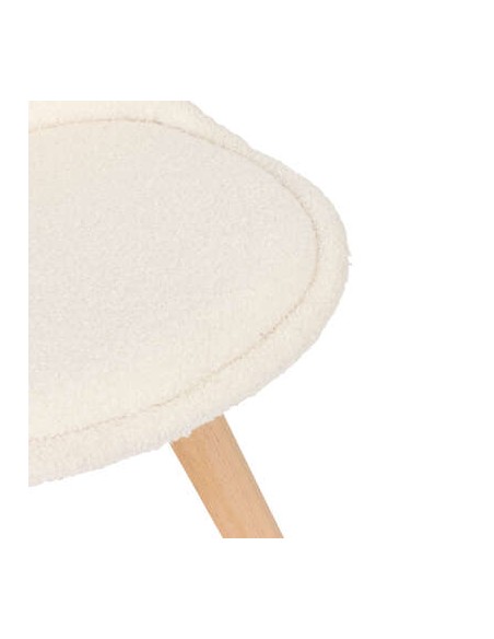 Chaise Baya Bouclette Blanche Atmosphera