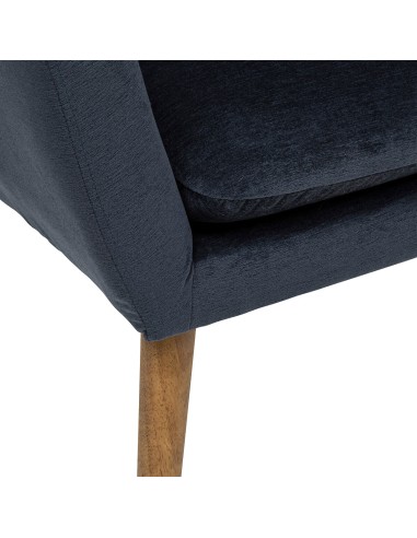 Fauteuil Sinel Chenille Bleu Encre Atmosphera