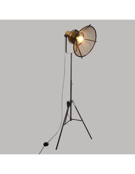 Lampadaire Trépied Rodo En Métal Noire Atmosphera