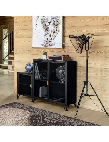 Lampadaire Trépied Rodo En Métal Noire Atmosphera