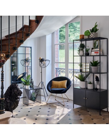 Lampadaire Trépied Rodo En Métal Noire Atmosphera