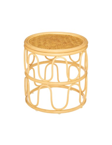 Lot De 2 Tables Café Henriette Rotin Beige Atmosphera