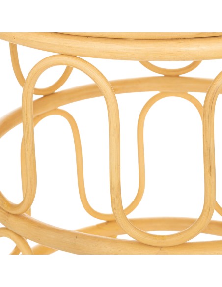 Lot De 2 Tables Café Henriette Rotin Beige Atmosphera