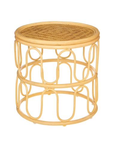 Lot De 2 Tables Café Henriette Rotin Beige Atmosphera