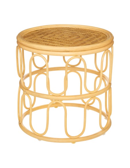 Lot De 2 Tables Café Henriette Rotin Beige Atmosphera