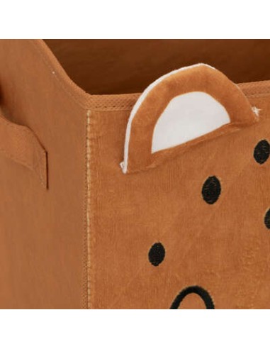 Boîte De Rangement En Velours Léopard Jaune Atmosphera For Kids