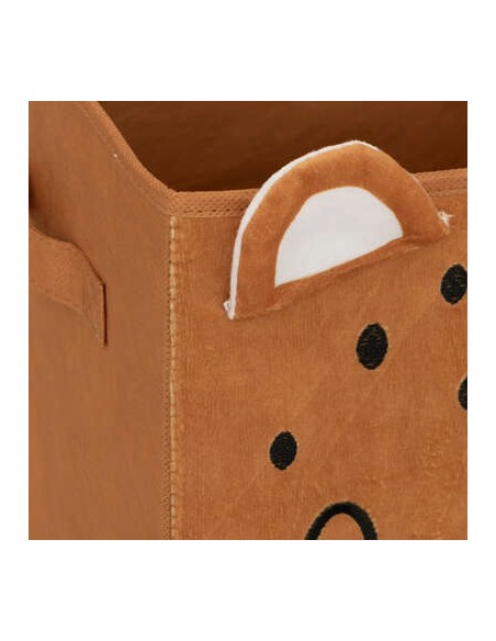 Boîte De Rangement En Velours Léopard Jaune Atmosphera For Kids