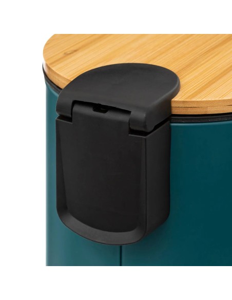 Poubelle à pédale Trio 3L Bleu Petrol Five