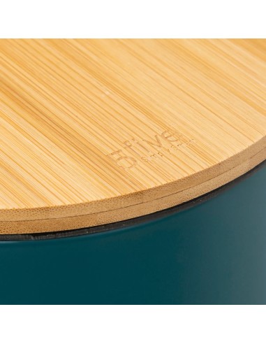 Poubelle à pédale Trio 3L Bleu Petrol Five