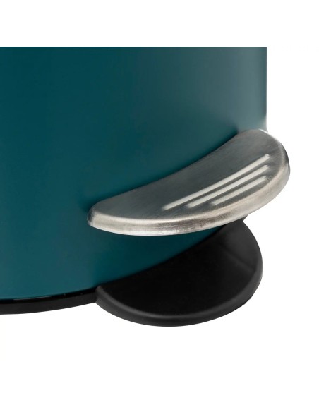 Poubelle à pédale Trio 3L Bleu Petrol Five