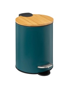 Poubelle à pédale Trio 3L Bleu Petrol Five