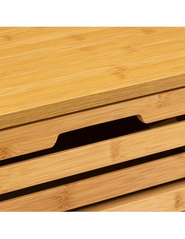 Meuble 4 Tiroirs Sicela En Bambou Marron Five