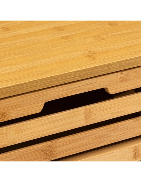 Meuble 4 Tiroirs Sicela En Bambou Marron Five