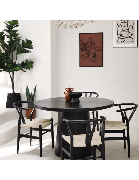 Fauteuil de dîner Priam Noir Atmosphera