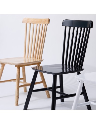 Chaise En Bois Isabel Noire Atmosphera