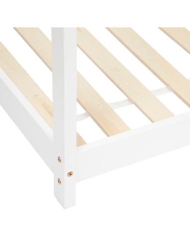 Ensemble Lit Fenêtre Blanc 90x190 + Matelas enfant 90x190 - Laïba Kids