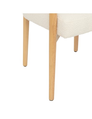 Fauteuil À Diner Adria Bouclette Blanc Atmosphera