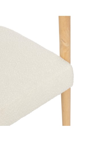 Fauteuil À Diner Adria Bouclette Blanc Atmosphera