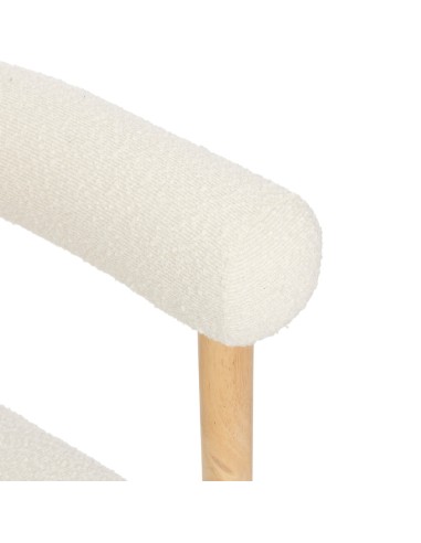 Fauteuil À Diner Adria Bouclette Blanc Atmosphera