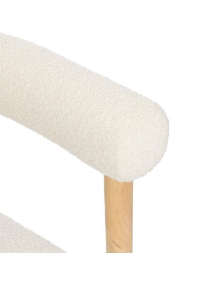 Fauteuil À Diner Adria Bouclette Blanc Atmosphera