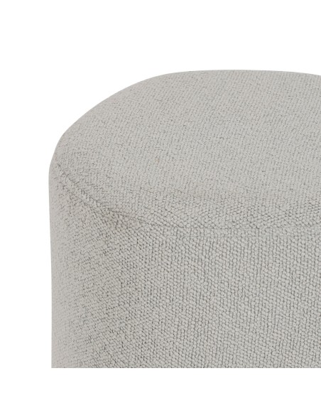 Pouf Galet Estria Bouclette Gris Atmosphera