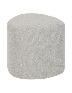 Pouf Galet Estria Bouclette Gris Atmosphera