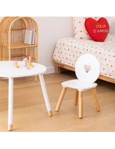 Chaise Pour Enfant Médaillon Amour Blanche Atmosphera For Kids 2