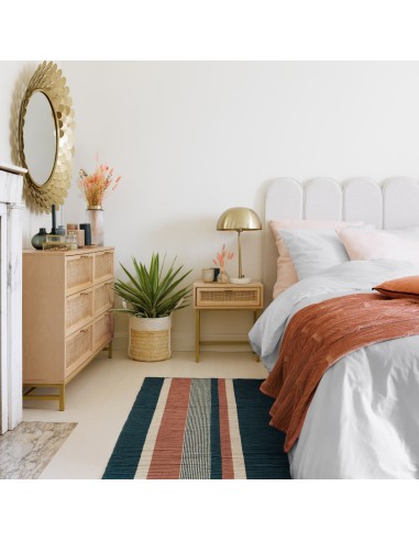 Table De Chevet 1 Tiroir Rayo Beige Atmosphera