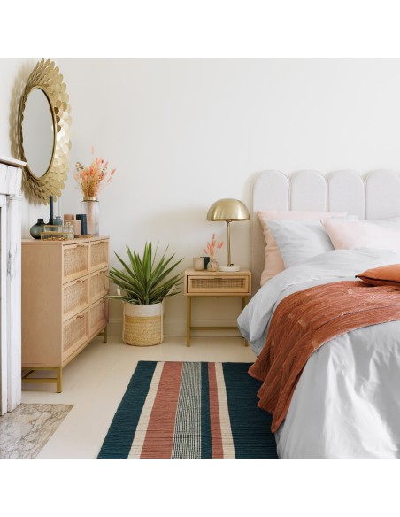 Table De Chevet 1 Tiroir Rayo Beige Atmosphera