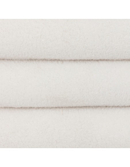 Pouf Coffre Giulia Bouclette Blanc Atmosphera