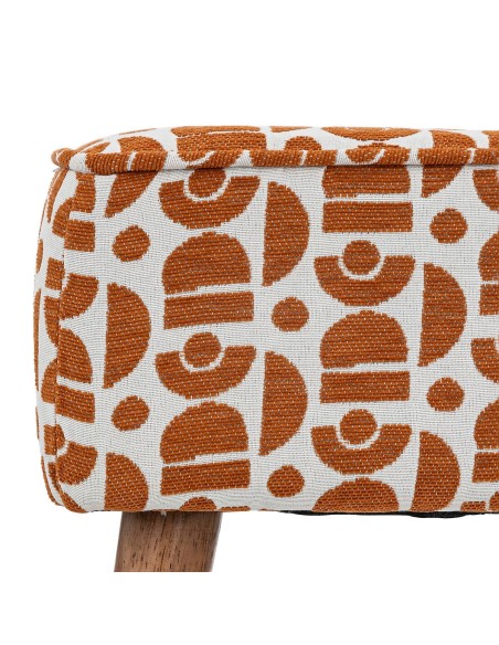 Tabouret D'appoint Chiara Chenille Jacquard Ambre Atmosphera