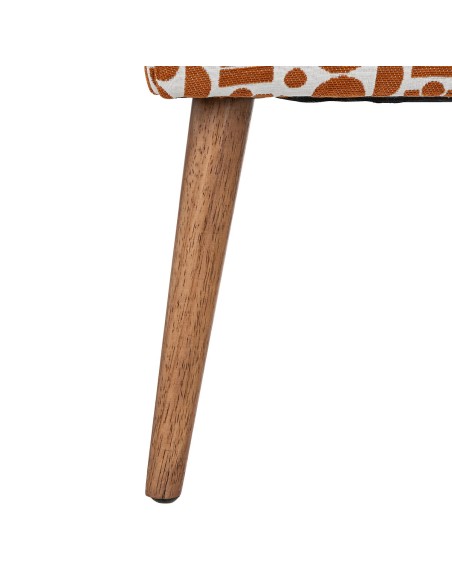 Tabouret D'appoint Chiara Chenille Jacquard Ambre Atmosphera